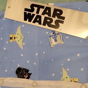 Star Wars 🎄 Disney footed onesie blue/gray size 0-3 months Disney NWT